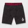 Homme Volcom Combinaisons & Tops De Surf | Short De Compression Surf Vitals J Robinson Chones Black