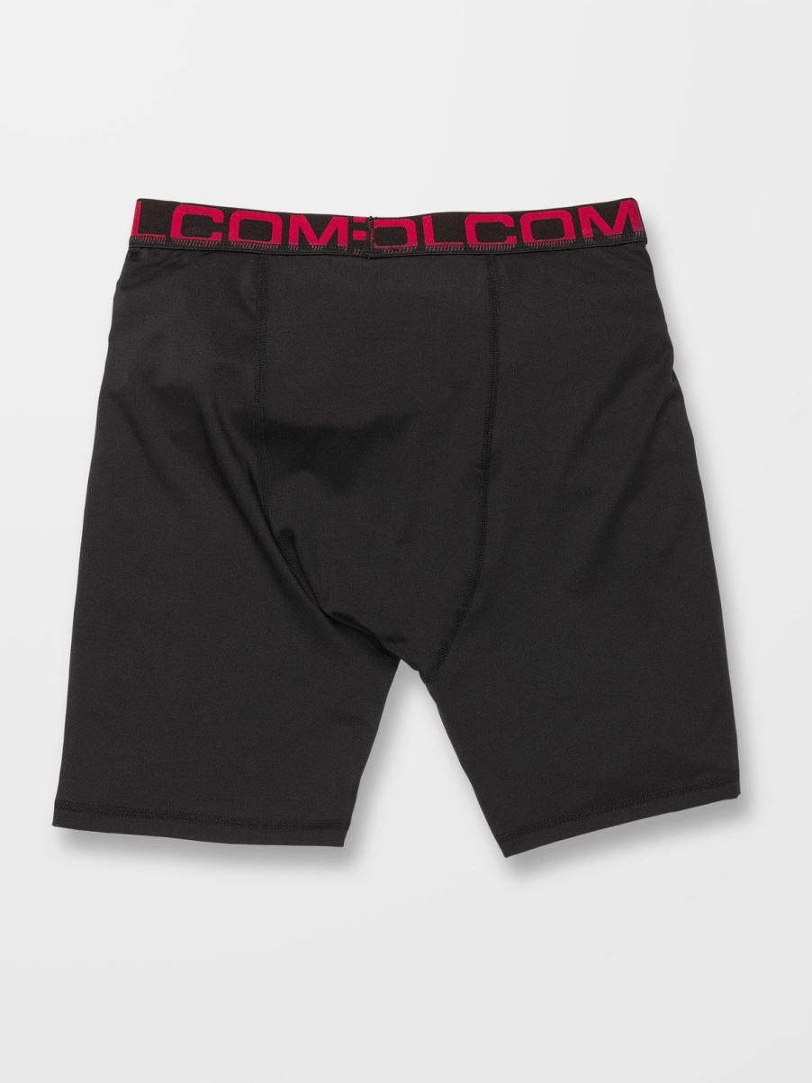 Homme Volcom Combinaisons & Tops De Surf | Short De Compression Surf Vitals J Robinson Chones Black