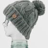 Femme Volcom Casquettes, Bonnets & Chapeaux | Bonnet Bobble Tricote A La Main Storm Grey