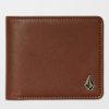 Homme Volcom Ceintures & Portefeuilles | Portefeuille Slim Stone S Brown