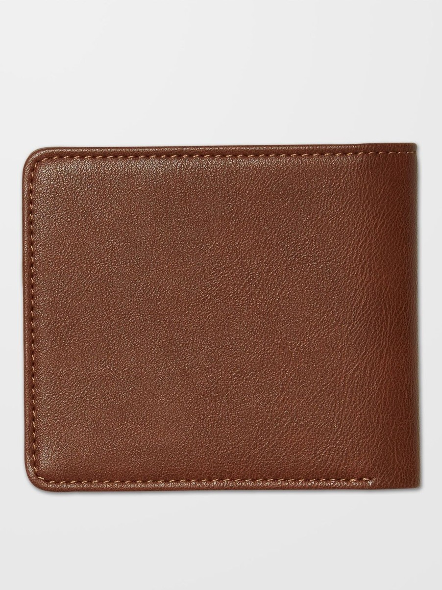 Homme Volcom Ceintures & Portefeuilles | Portefeuille Slim Stone S Brown