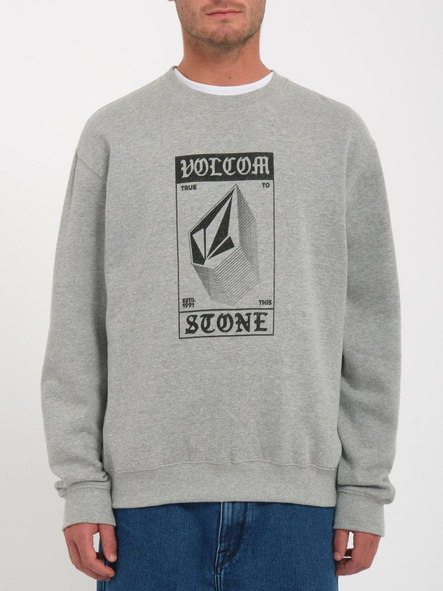 Homme Volcom Sweats | Sweat Watanite Heather Grey