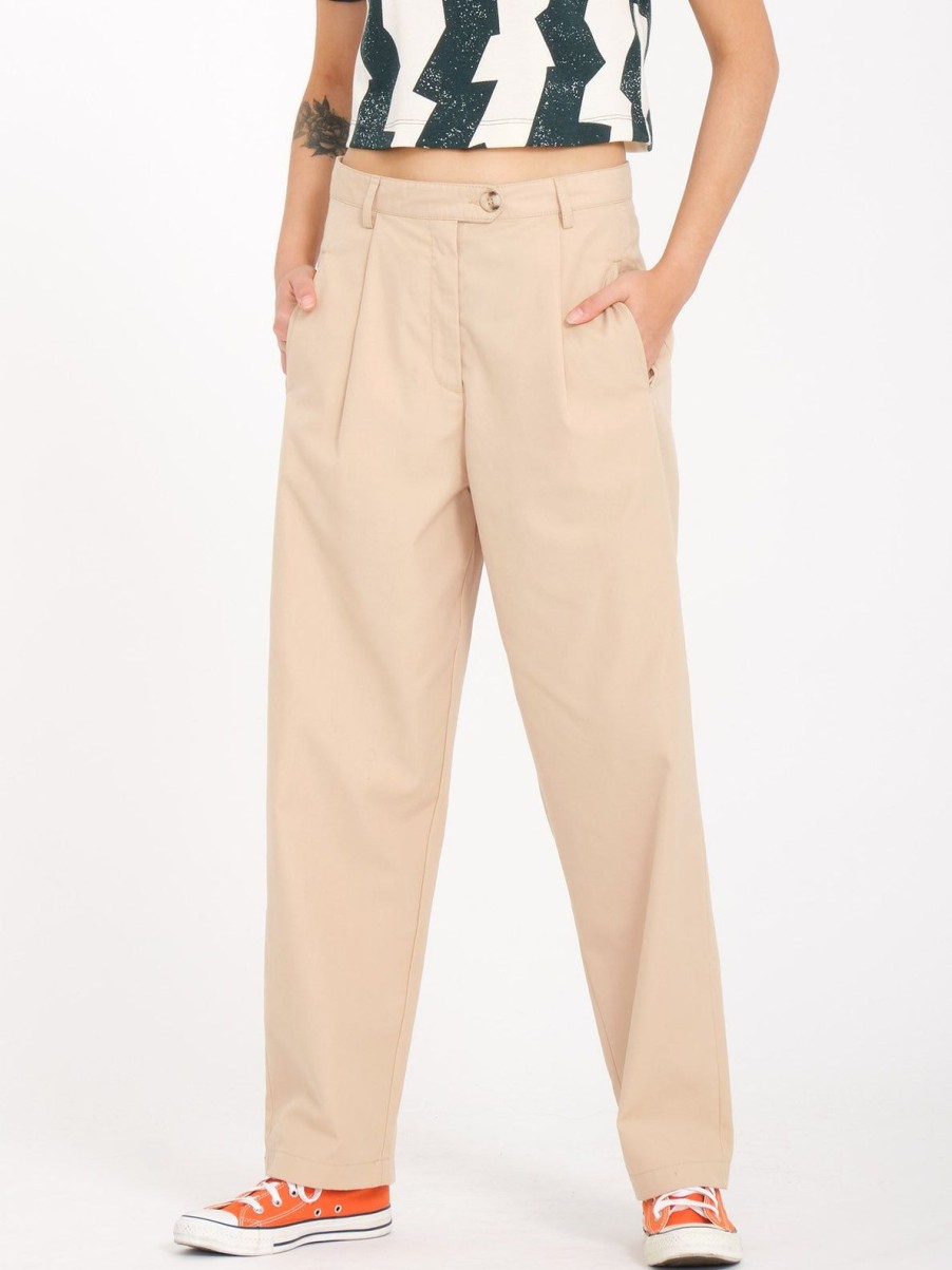 Femme Volcom Pantalons | Pantalon Histone Khaki