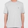 Homme Volcom T-Shirts & Polos | T-Shirt Stone Blanks Heather Grey