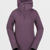 Femme Volcom Sweats | Sweat A Capuche Tower Blackberry