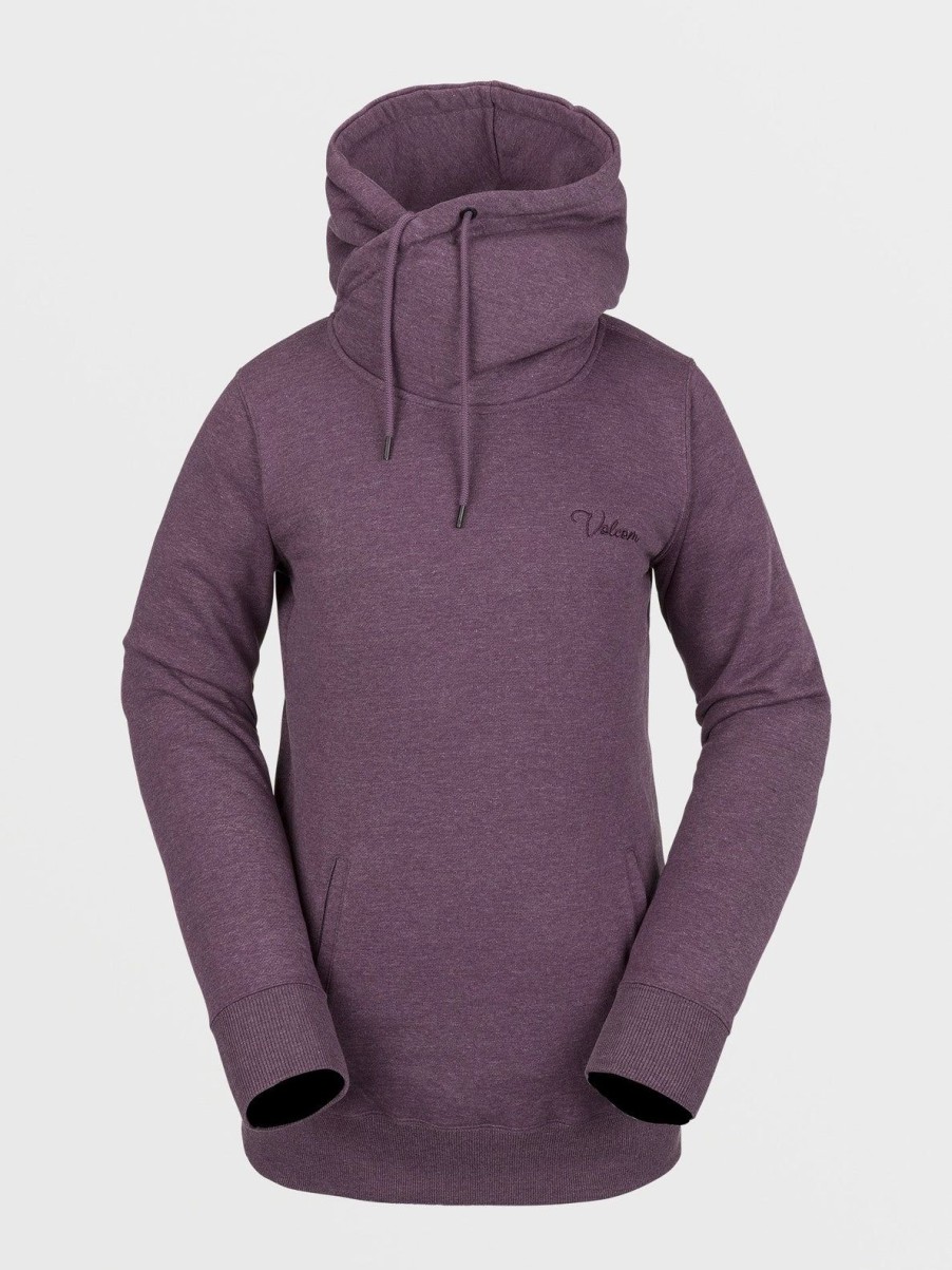 Femme Volcom Sweats | Sweat A Capuche Tower Blackberry