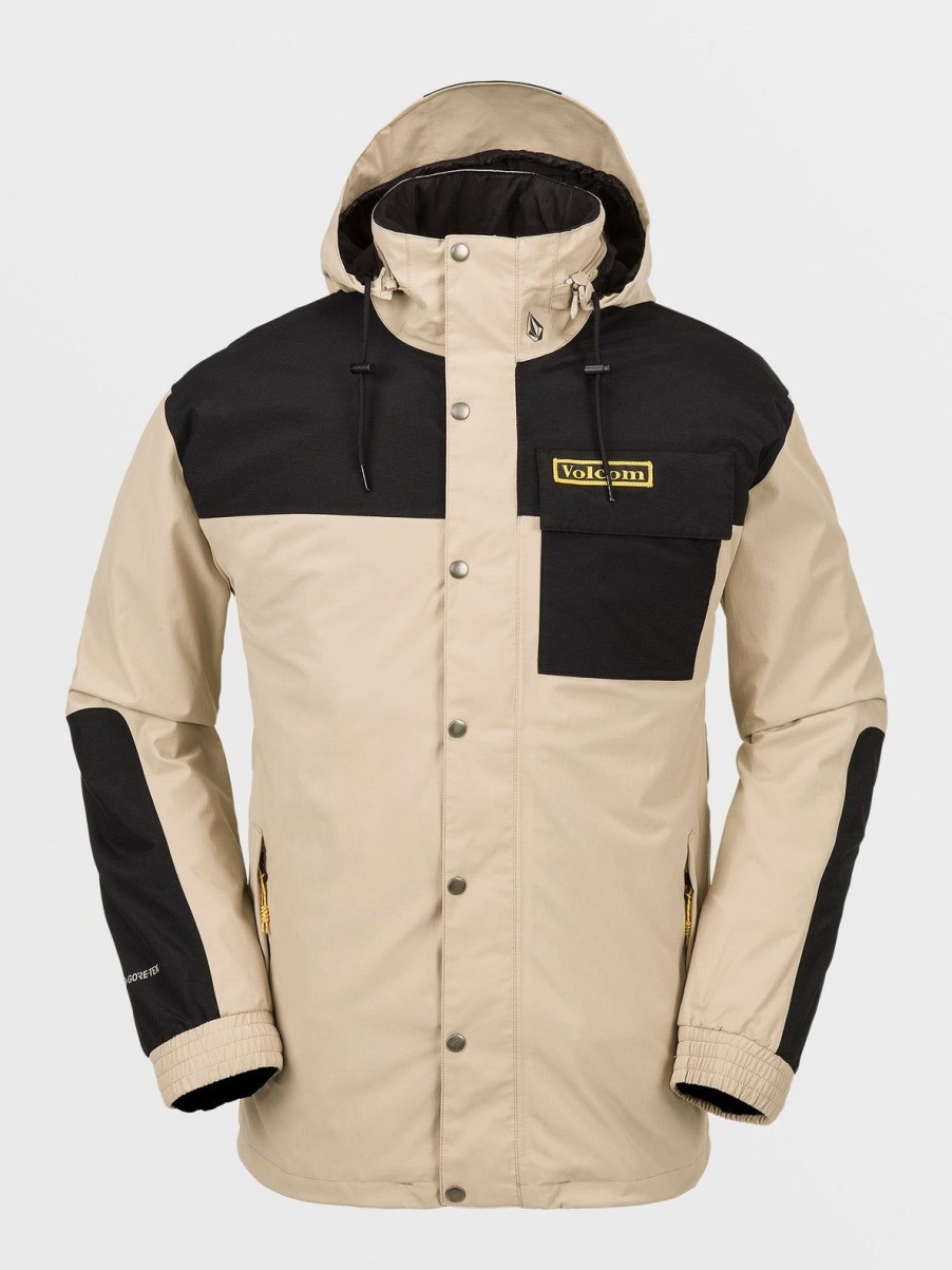 Homme Volcom Vestes De Snow | Veste Gore-Tex Longo Khakiest