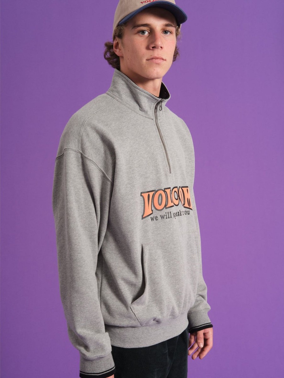 Homme Volcom Sweats | Sweat Varsity Heather Grey