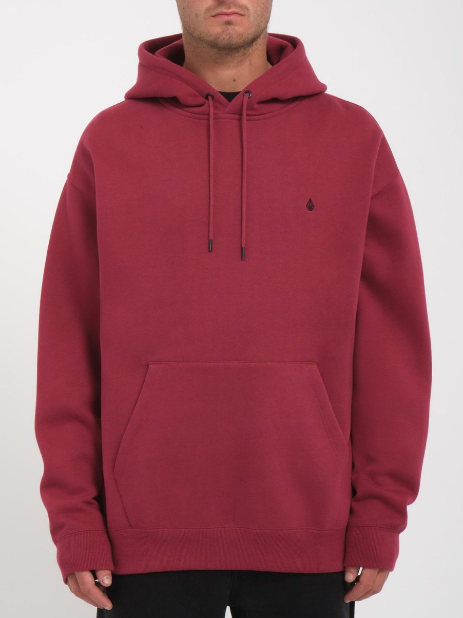 Homme Volcom Sweats | Sweat A Capuche Single Stone Wine