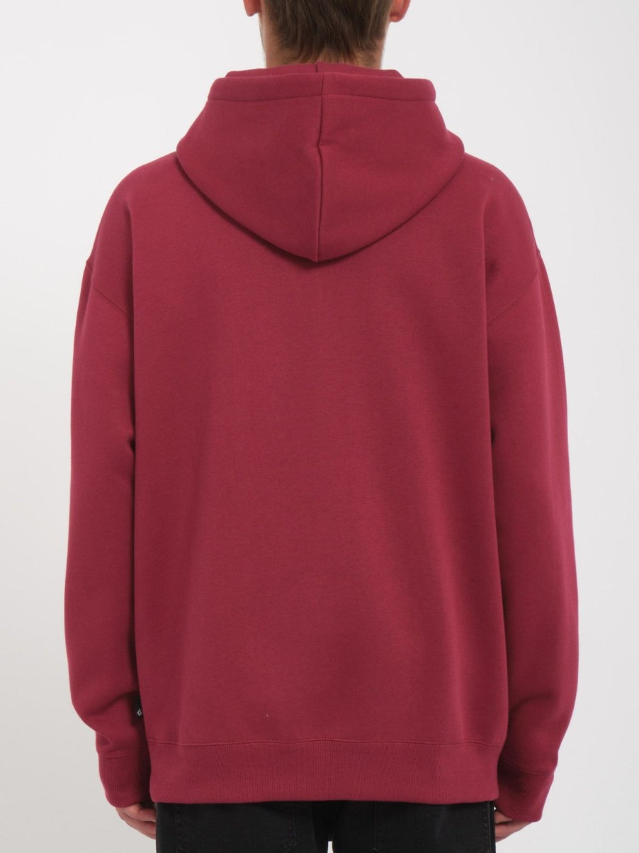 Homme Volcom Sweats | Sweat A Capuche Single Stone Wine