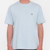 Homme Volcom T-Shirts & Polos | T-Shirt Circle Blanks Celestial Blue