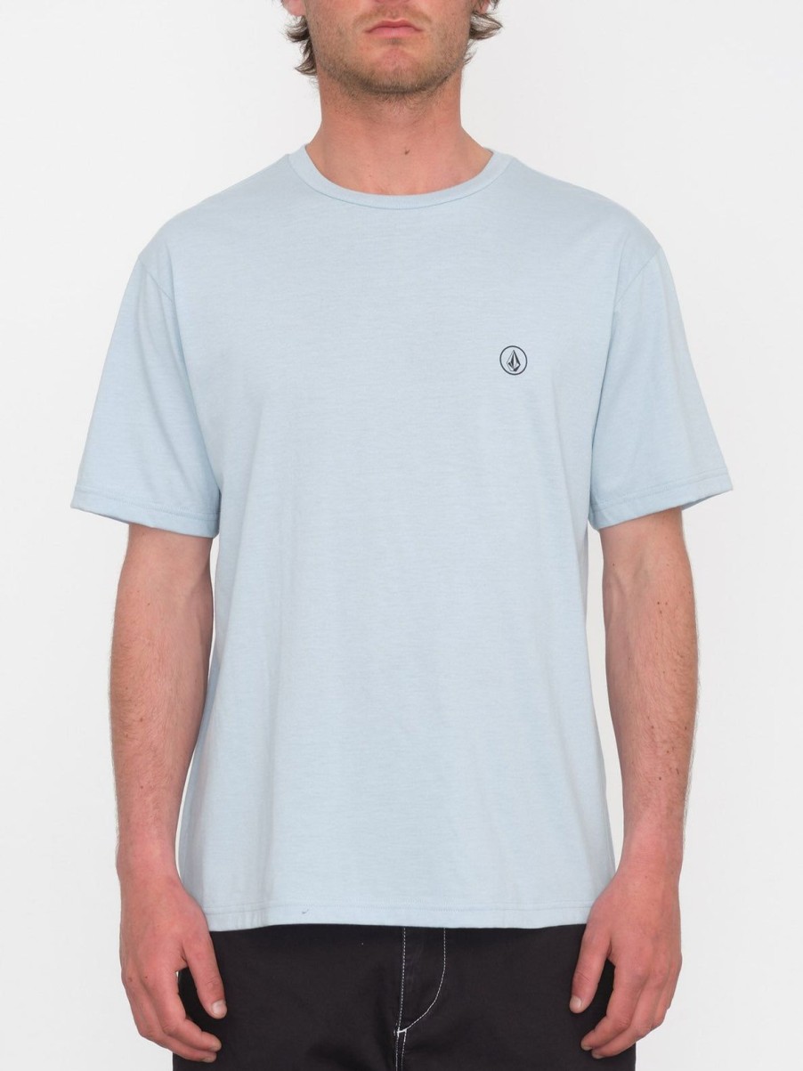 Homme Volcom T-Shirts & Polos | T-Shirt Circle Blanks Celestial Blue