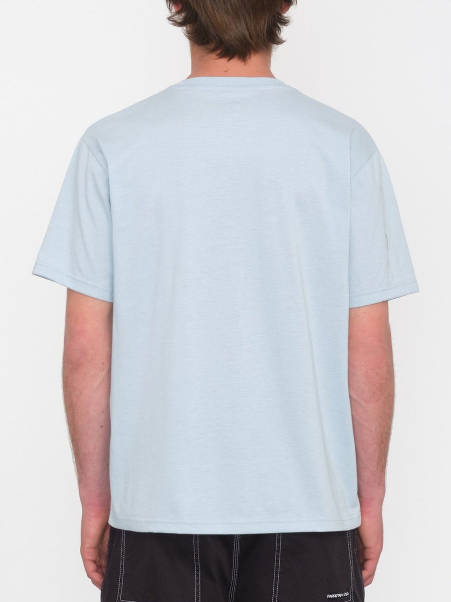 Homme Volcom T-Shirts & Polos | T-Shirt Circle Blanks Celestial Blue