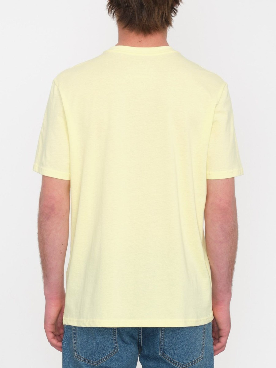 Homme Volcom T-Shirts & Polos | T-Shirt Stone Blanks Aura Yellow