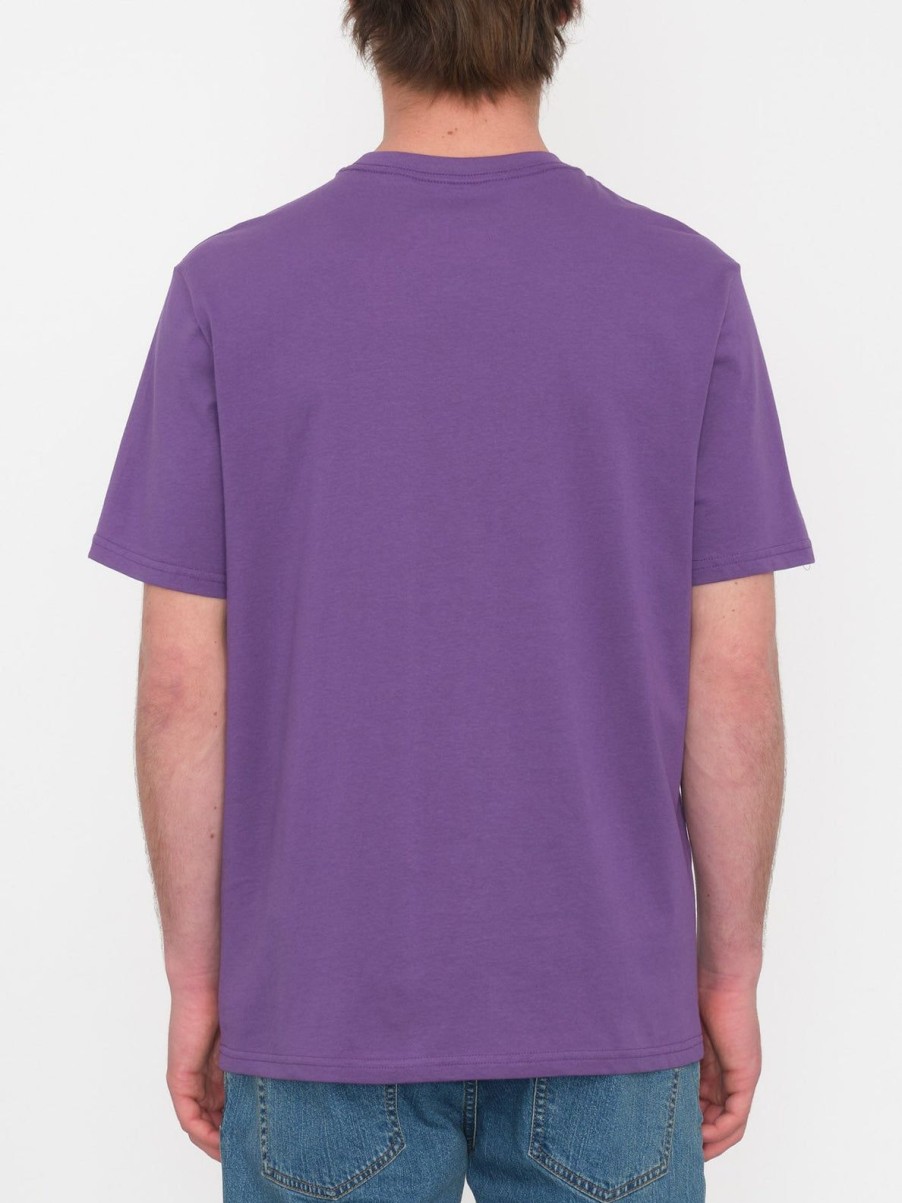 Homme Volcom T-Shirts & Polos | T-Shirt Stone Blanks Deep Purple