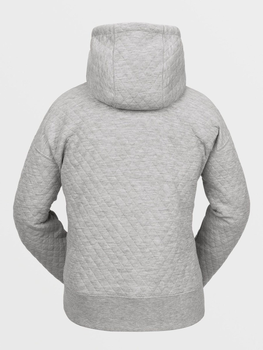 Homme Volcom Pulls Et Polaires | Sweat A Capuche V.Co Air Layer Thermal Heather Grey