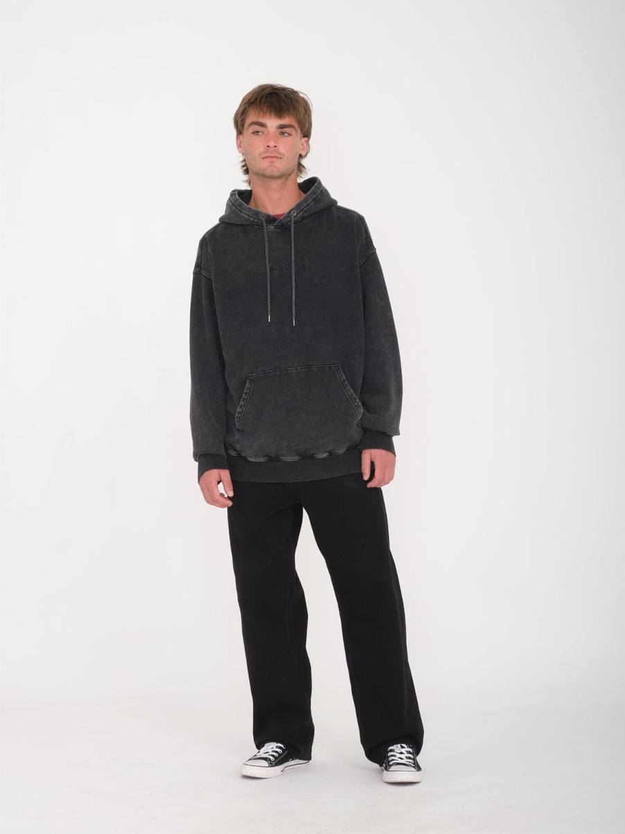 Homme Volcom Sweats | Sweat A Capuche Acid Wall Black