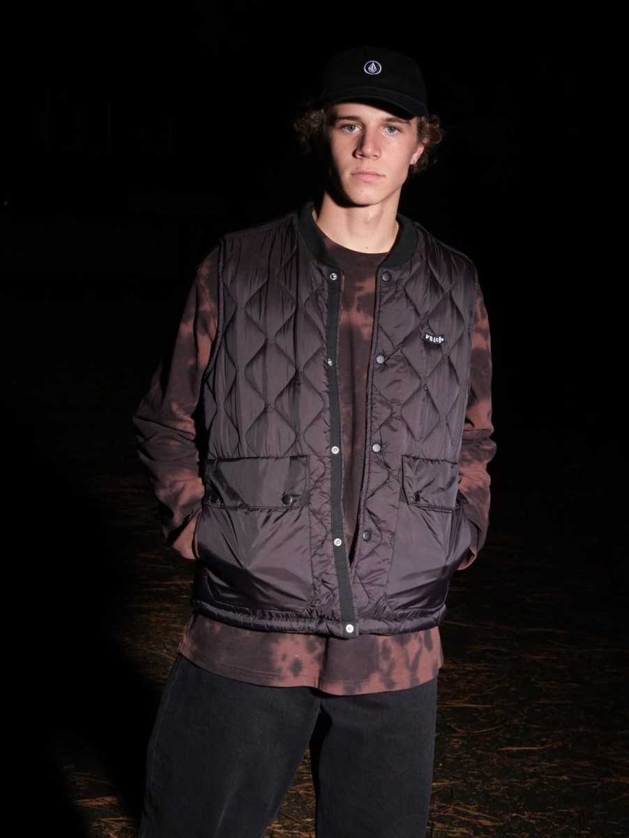 Homme Volcom Vestes & Manteaux | Veste Bowered (Reversible) Bitter Chocolate