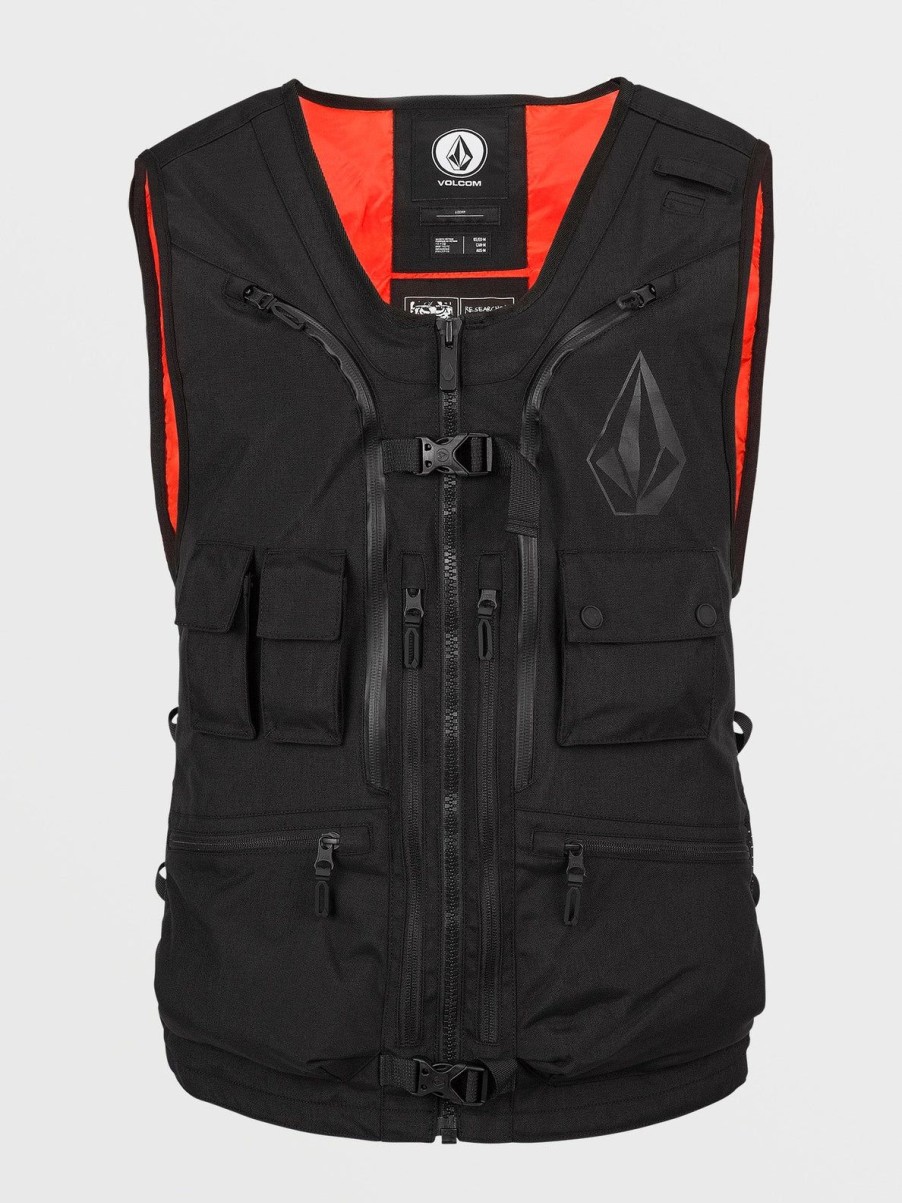 Homme Volcom Vestes De Snow | Veste Sans Manches Iguchi Slack Black