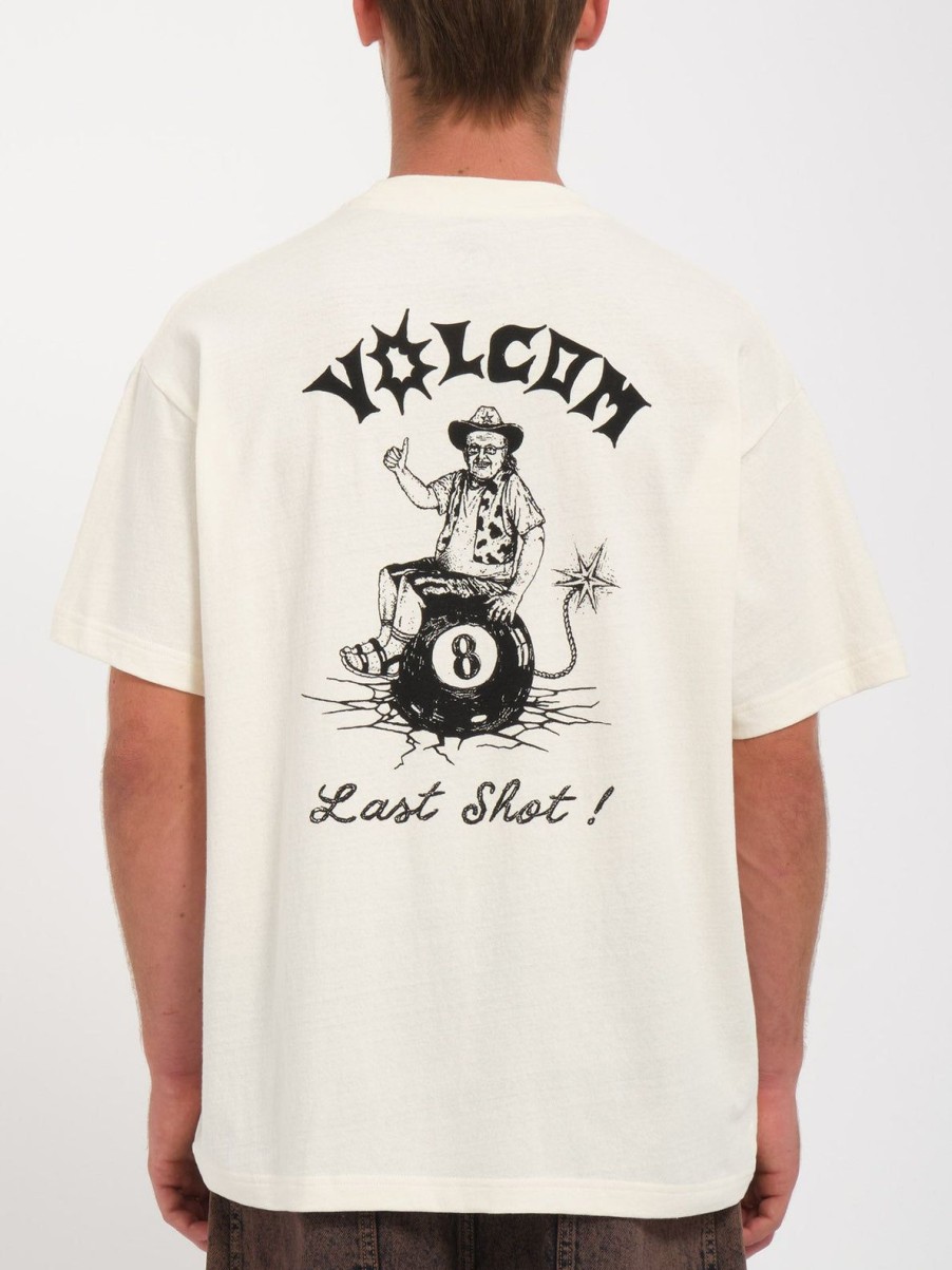 Homme Volcom T-Shirts & Polos | T-Shirt Last Shot Dirty White