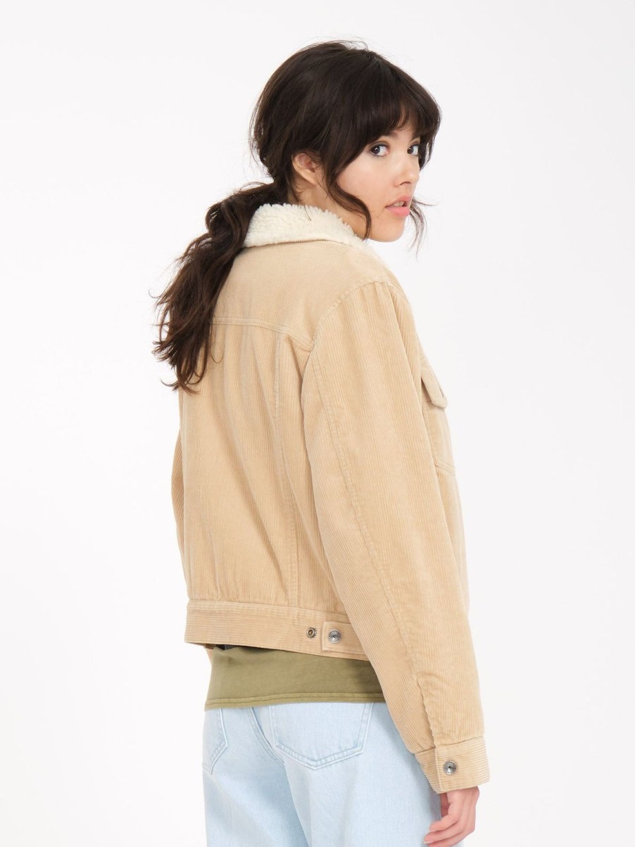 Femme Volcom Vestes | Veste Cotelee Radstone Khaki