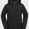 Homme Volcom Vestes De Snow | Veste Insulated Riding Flannel Black