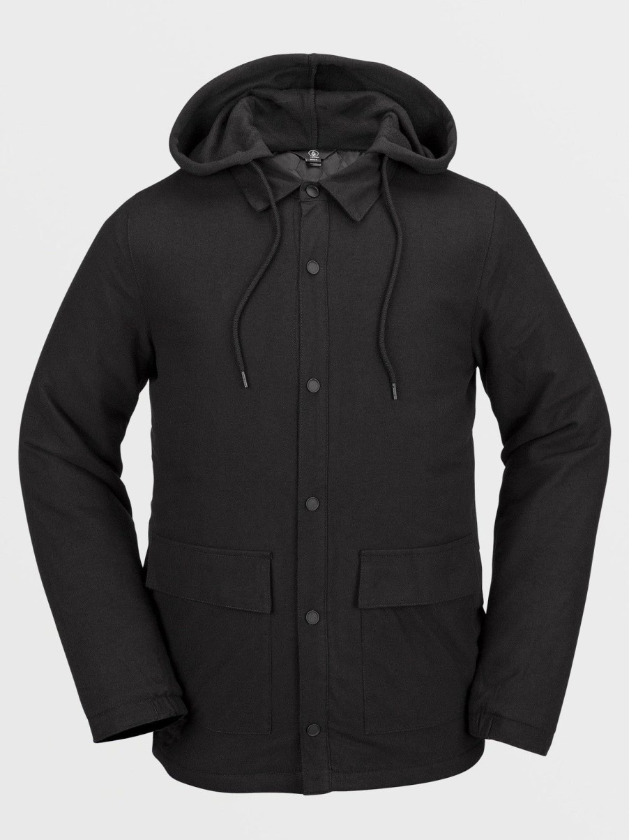 Homme Volcom Vestes De Snow | Veste Insulated Riding Flannel Black