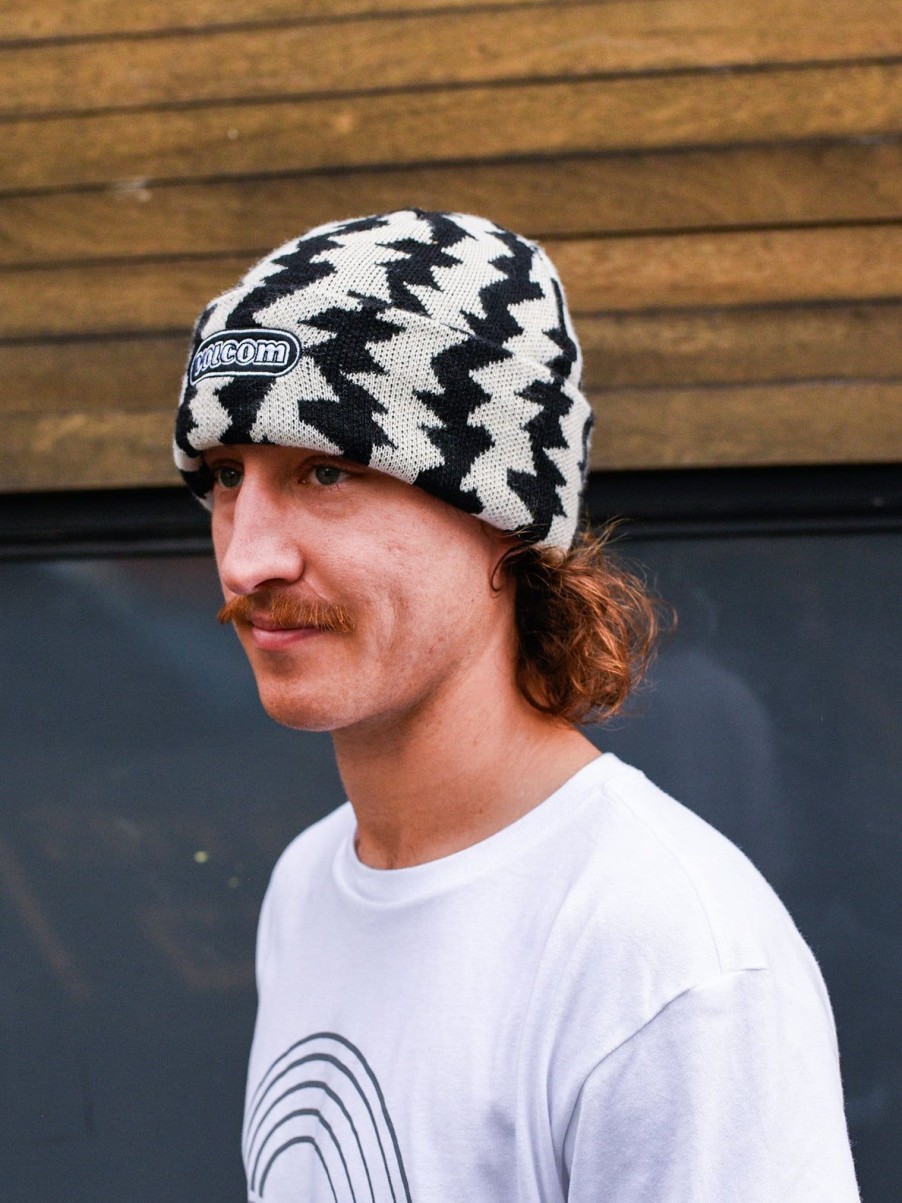 Homme Volcom Casquettes & Bonnets | Bonnet Ninetyfive Dirty White