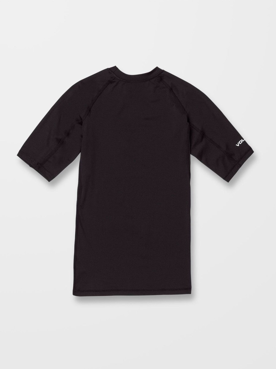 Homme Volcom Combinaisons & Tops De Surf | Rashguard Lido Solid Black