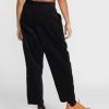 Femme Volcom Pantalons | Pantalon Cotele Histone Black