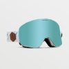 Homme Volcom Masques De Snow | Masque De Snow Odyssey White Ice (+ Ecran Bonus Grey Chrome) Ice Chrome