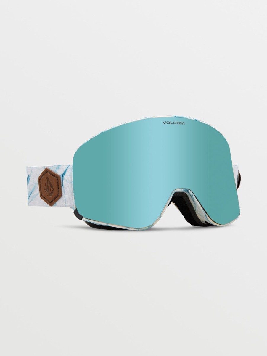 Homme Volcom Masques De Snow | Masque De Snow Odyssey White Ice (+ Ecran Bonus Grey Chrome) Ice Chrome