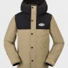 Garcons Volcom Vestes De Snow | Veste Stone.91 Insulated (Enfant) Dark Khaki