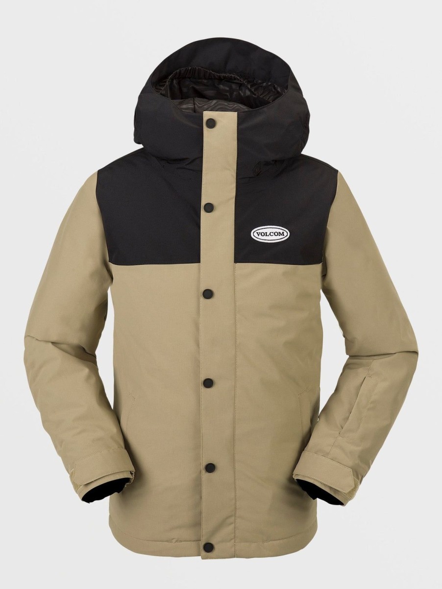 Garcons Volcom Vestes De Snow | Veste Stone.91 Insulated (Enfant) Dark Khaki