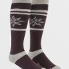 Homme Volcom Chaussettes | Chaussettes Cave Maroon