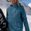 Femme Volcom Gpt Collection | Veste De Snow Nya Tds Infrared Gore-Tex Petrol Blue