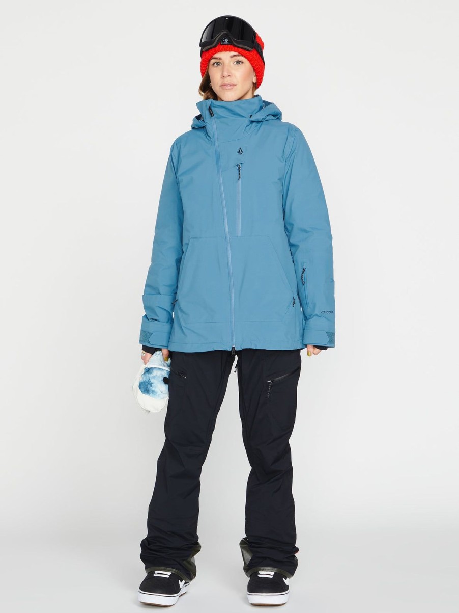 Femme Volcom Gpt Collection | Veste De Snow Nya Tds Infrared Gore-Tex Petrol Blue