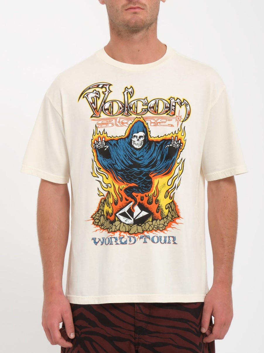 Homme Volcom T-Shirts & Polos | T-Shirt Stone Ghost Off White