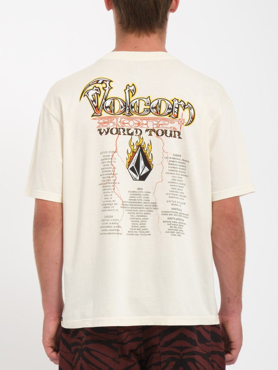 Homme Volcom T-Shirts & Polos | T-Shirt Stone Ghost Off White