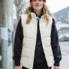 Femme Volcom Vestes | Doudoune Sans Manches Stone Castine Moonbeam