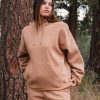 Femme Volcom Sweats | Sweat A Capuche Stone Heart Ii Mocha