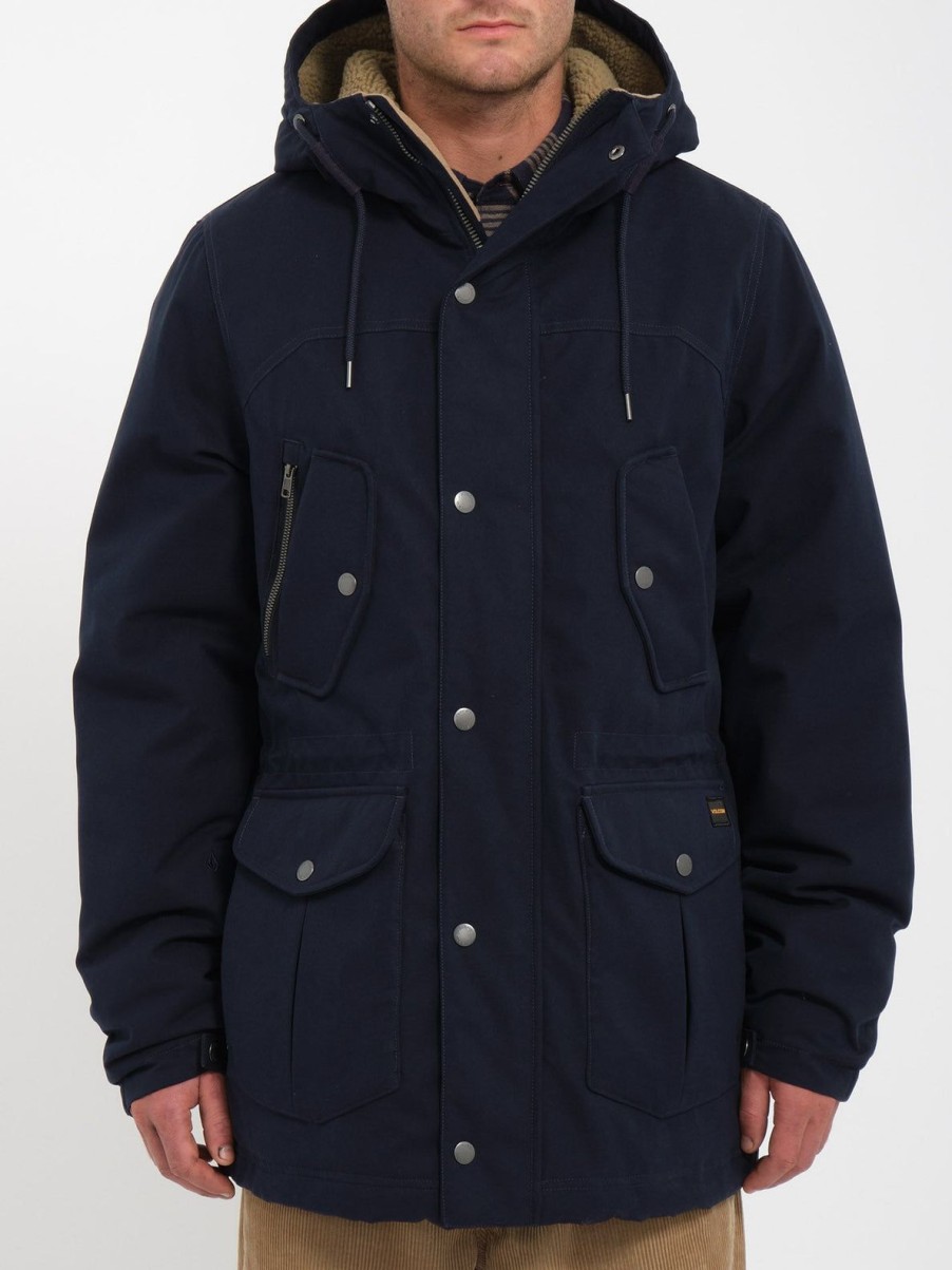 Homme Volcom Vestes & Manteaux | Parka Starget 5K Navy