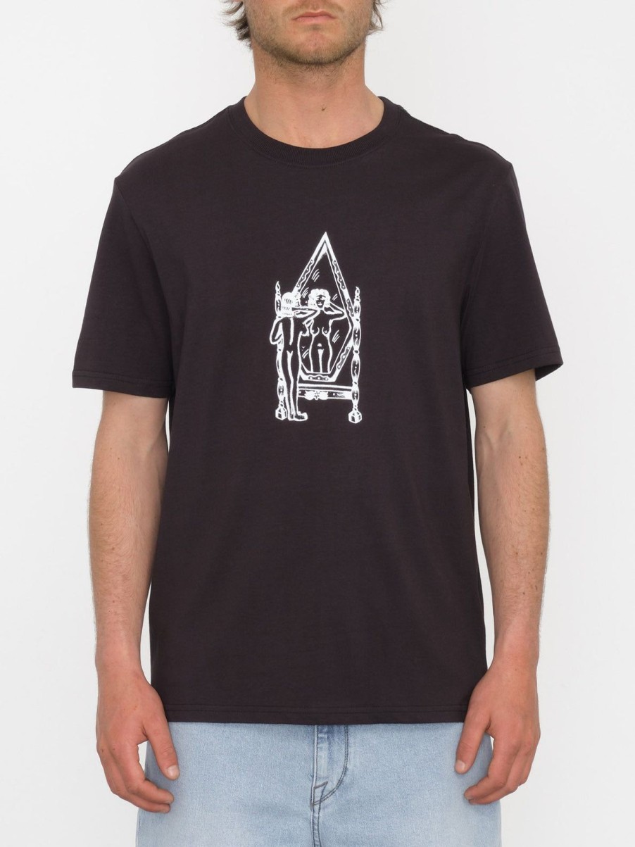 Homme Volcom T-Shirts & Polos | T-Shirt Lintell Mirror Black