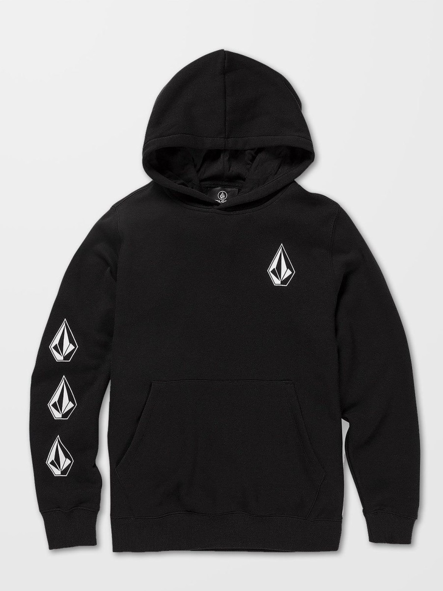 Garcons Volcom Sweats | Sweat A Capuche Iconic Stone (Enfant) Black