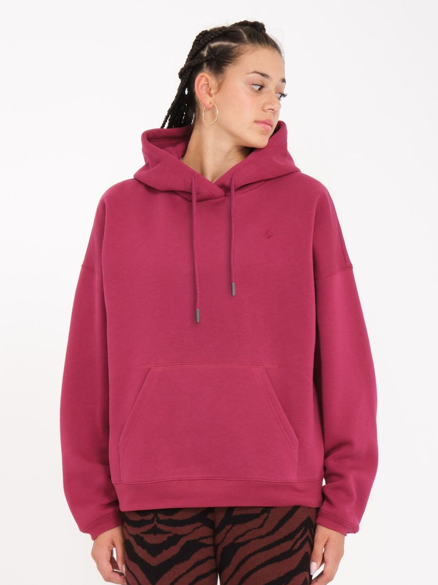 Femme Volcom Sweats | Sweat A Capuche Stone Heart Ii Wine