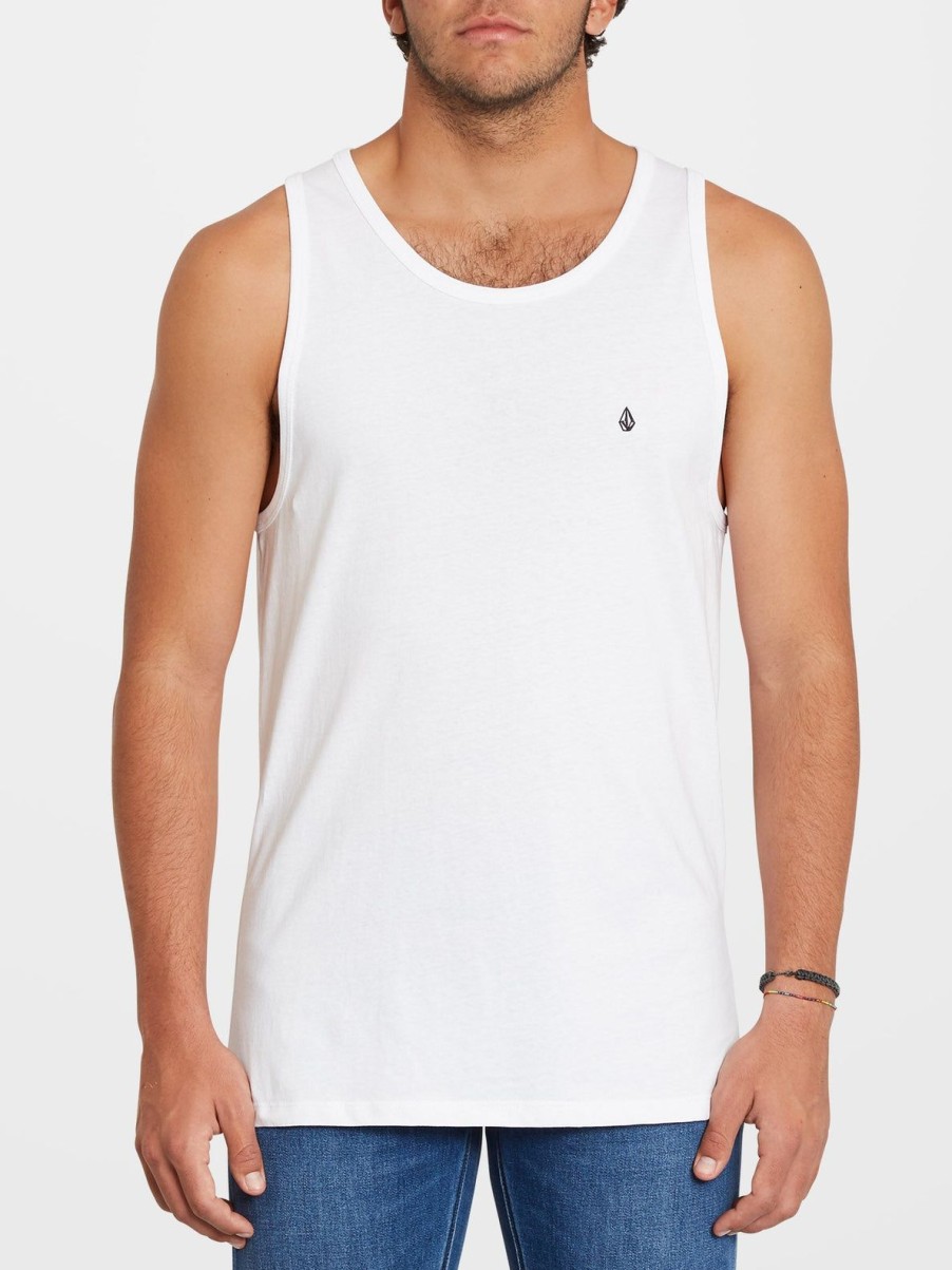 Homme Volcom T-Shirts & Polos | Debardeur Stone Blanks White