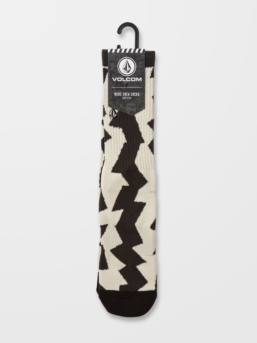 Homme Volcom Chaussettes | Chaussettes Stoney Stone Dirty White