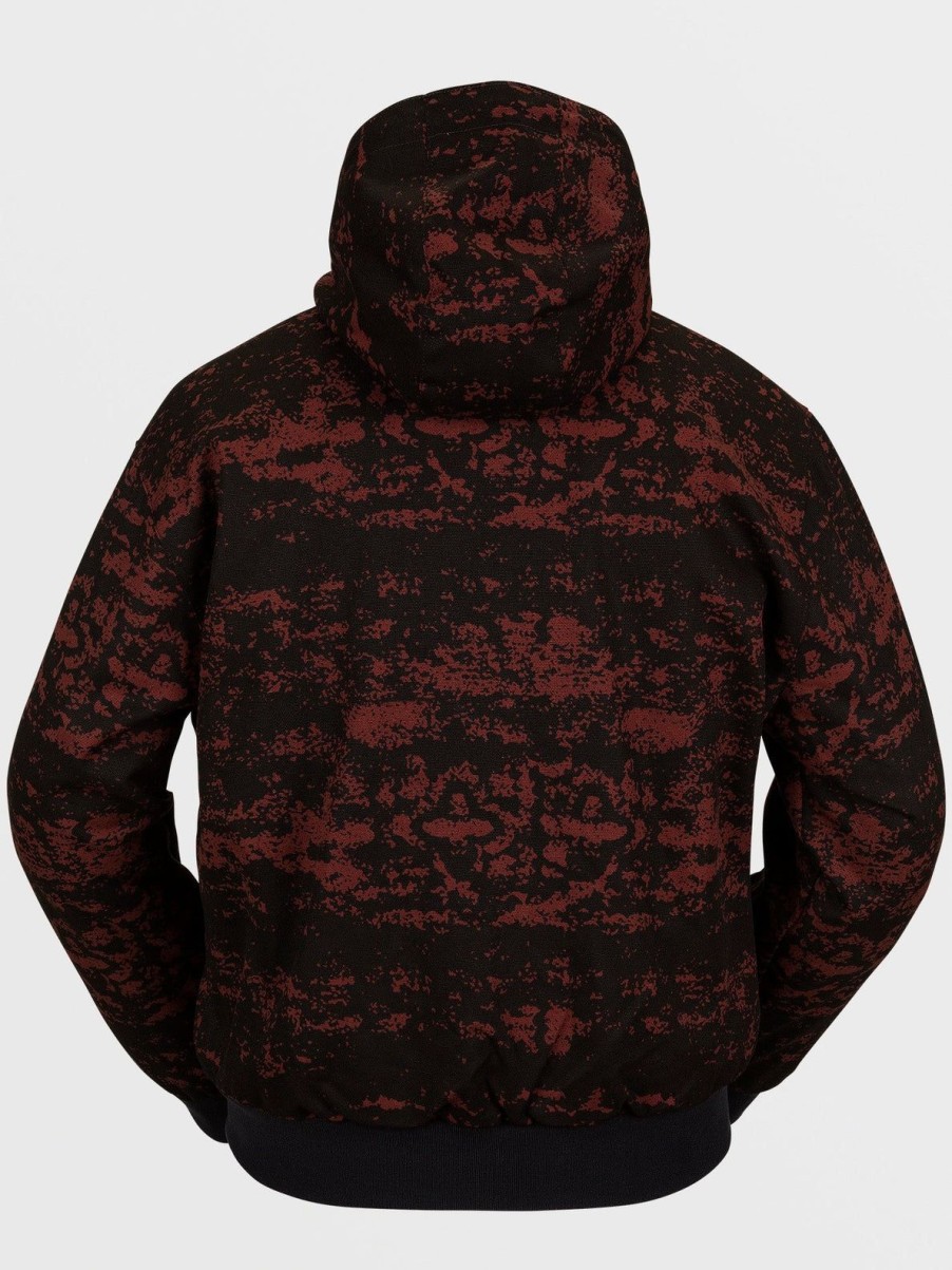 Homme Volcom Vestes & Manteaux | Veste Dustbox Maroon Camo