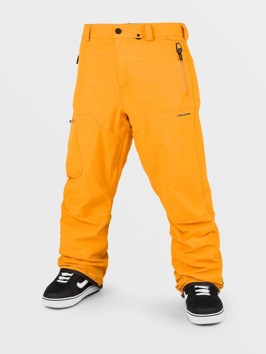 Homme Volcom Pantalons De Snow | Pantalon Gore-Tex L Gold