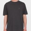 Homme Volcom T-Shirts & Polos | T-Shirt Solid Stone Black